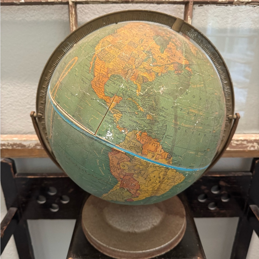 Vintage World Globe with Stand